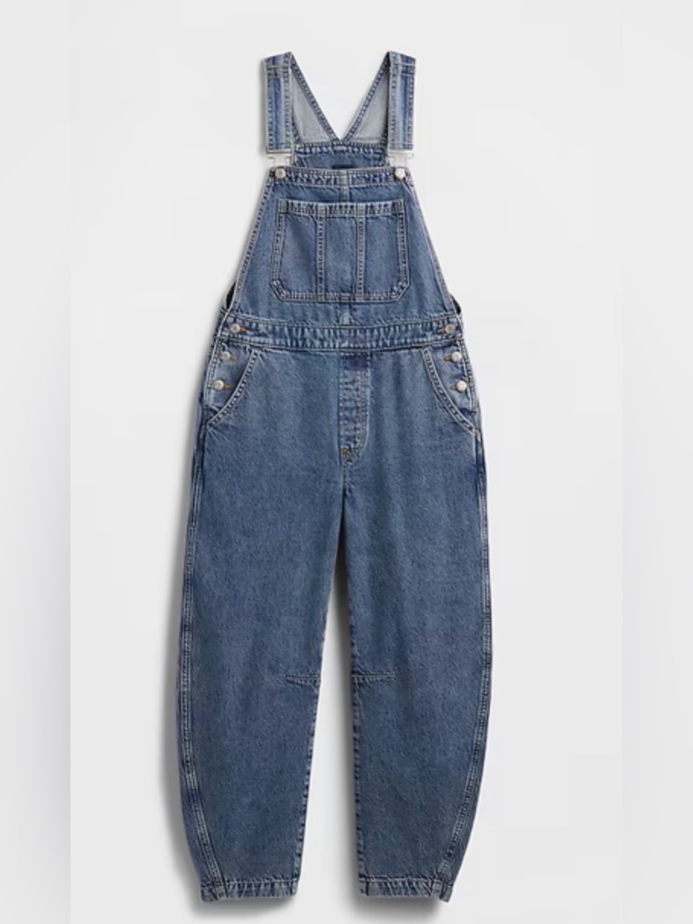 Gap Barrel Denim Overalls Streetwear Baggy NWOT M Acid Wash Country Girl Coastal